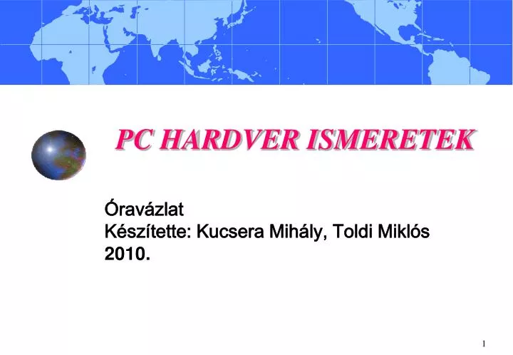 pc hardver ismeretek