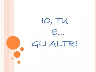 io tu e gli altri
