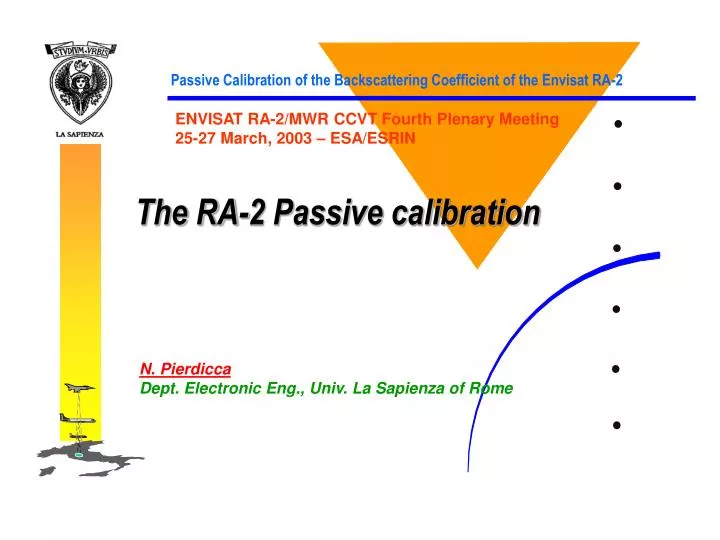 the ra 2 passive calibration