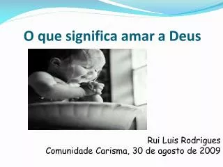 o que significa amar a deus