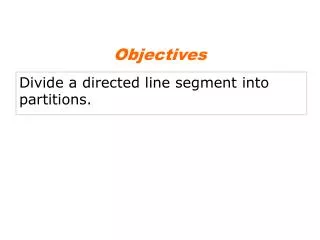 Divide a directed line segment into partitions.