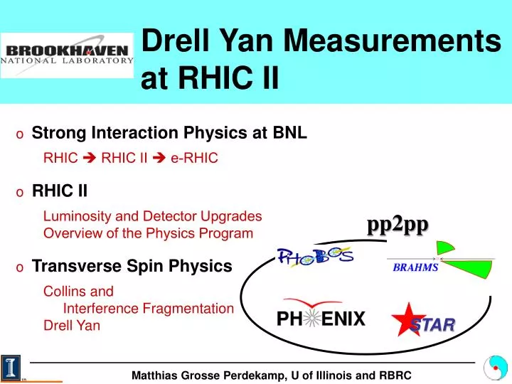 drell yan measurements at rhic ii