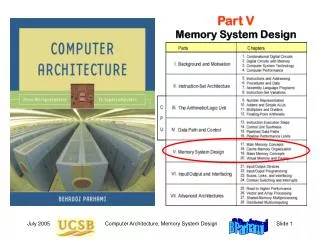 Part V Memory System Design