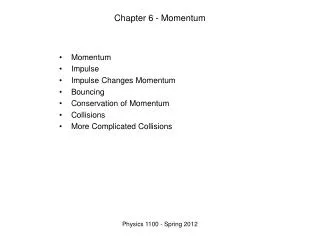 Chapter 6 - Momentum