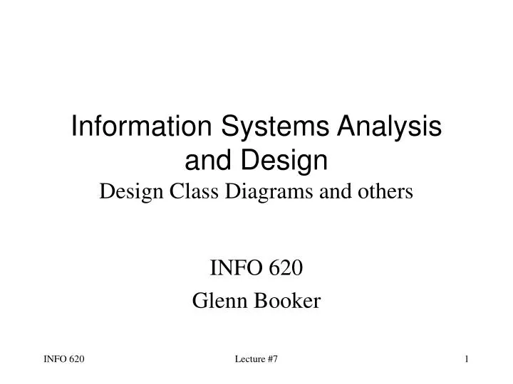 information systems analysis and design design class diagrams and others