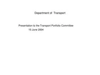 Department of Transport