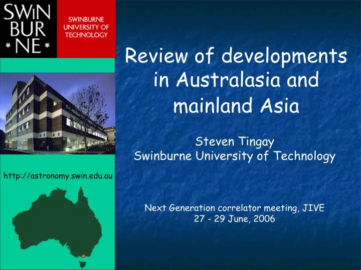 review of developments in australasia and mainland asia