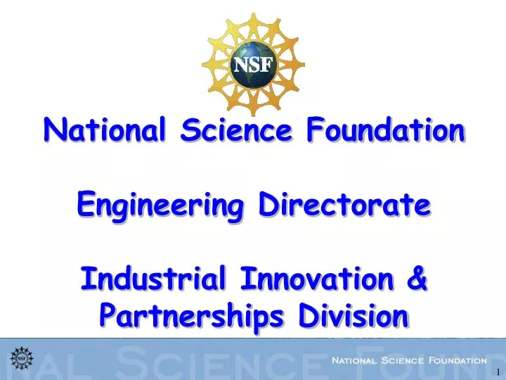 national science foundation engineering directorate industrial innovation partnerships division