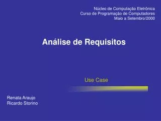 an lise de requisitos