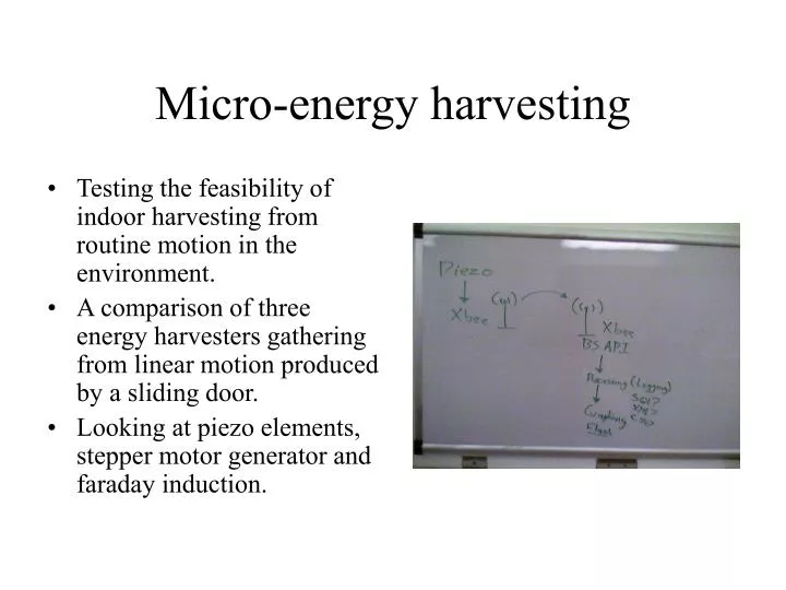 micro energy harvesting