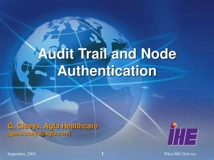audit trail and node authentication