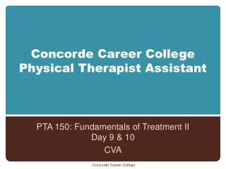 Concorde Career College Physical Therapist Assistant