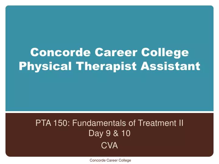 concorde career college physical therapist assistant