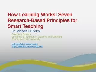 How Learning Works: Seven Research-Based Principles for Smart Teaching