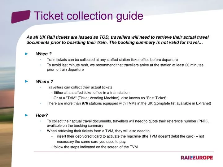 ticket collection guide