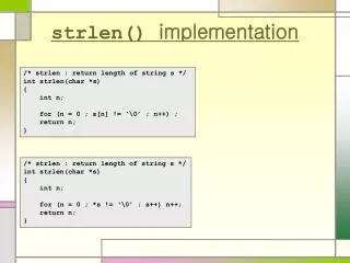 strlen() implementation