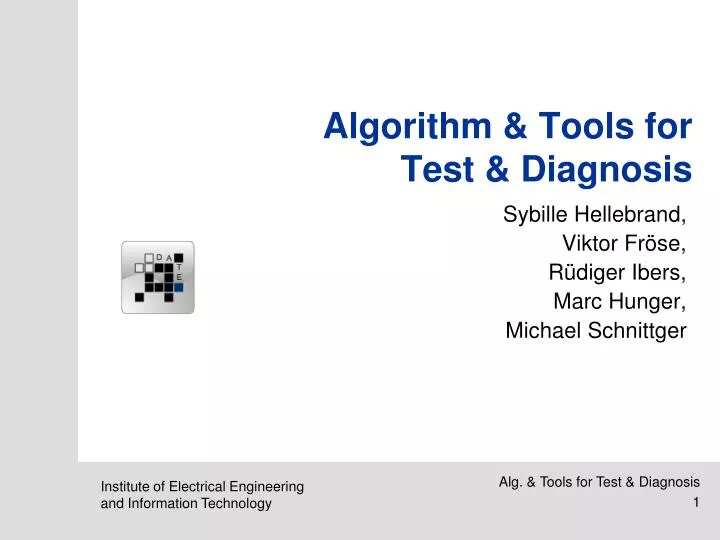 algorithm tools for test diagnosis