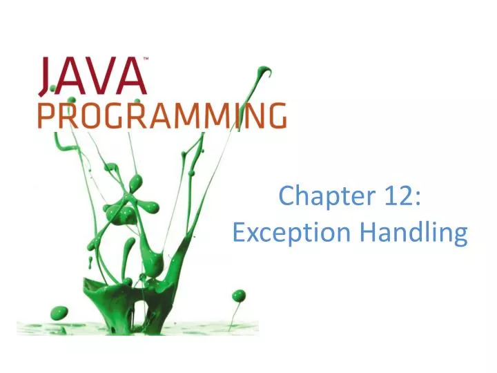chapter 12 exception handling