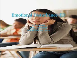 Emotional Disturbance-ED