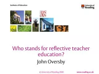 Who stands for reflective teacher education?