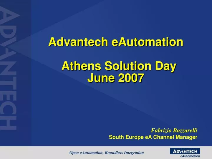 advantech eautomation athens solution day june 2007