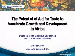 The Potential of Aid for Trade to Accelerate Growth and Development in Africa