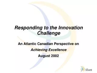 Responding to the Innovation Challenge