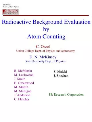 Radioactive Background Evaluation by Atom Counting