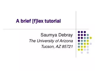 a brief f lex tutorial