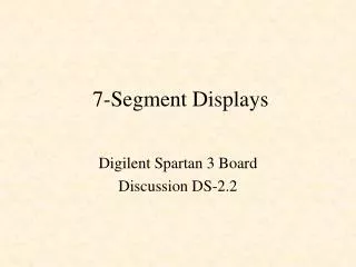 7-Segment Displays