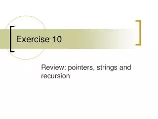 Exercise 10
