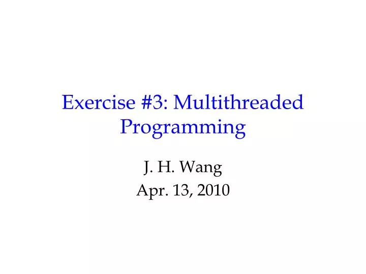 exercise 3 multithreaded programming