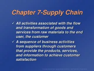 Chapter 7-Supply Chain