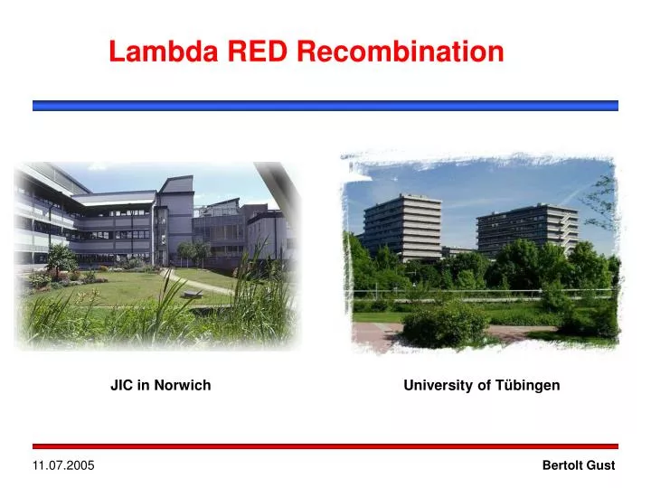 lambda red recombination