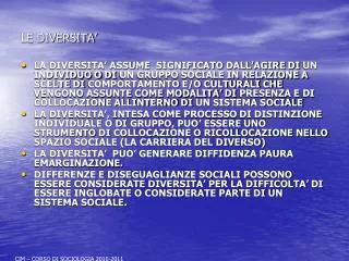 le diversita