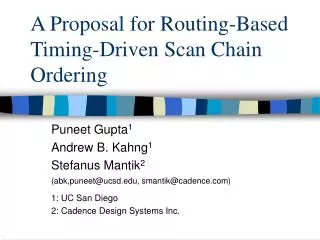 A Proposal for Routing-Based Timing-Driven Scan Chain Ordering