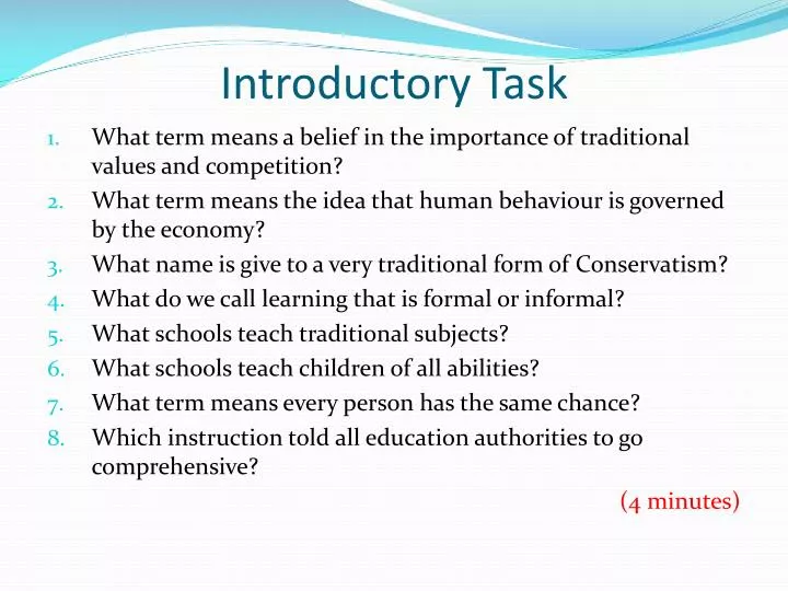 introductory task