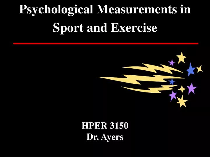 psychological measurements in sport and exercise