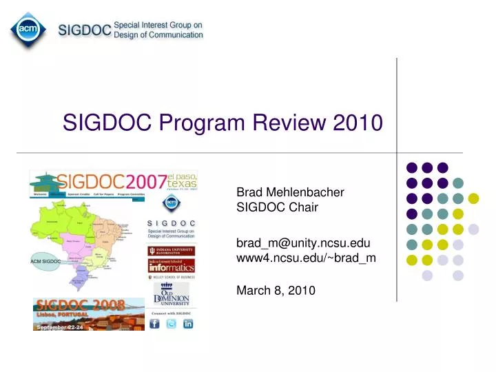 sigdoc program review 2010