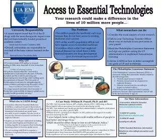 Access to Essential Technologies