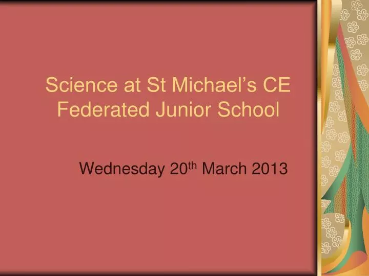 science at st michael s ce federated junior school
