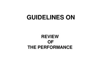 GUIDELINES ON