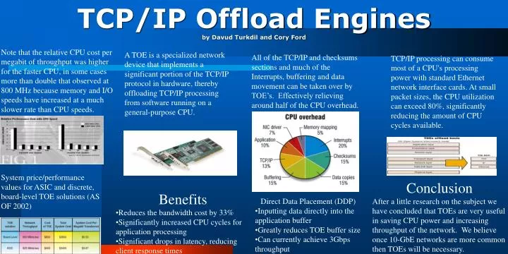 tcp ip offload engines by davud turkdil and cory ford