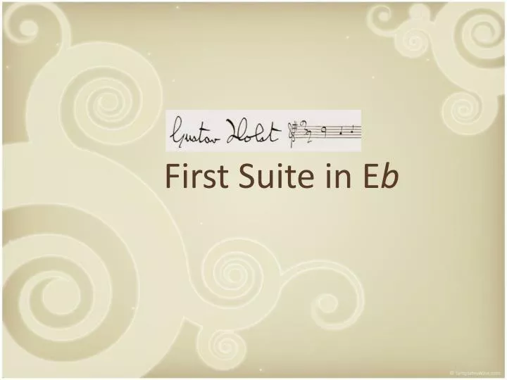 first suite in e b