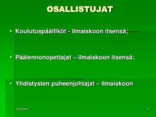 osallistujat