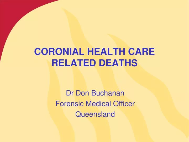 coronial health care related deaths