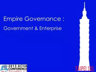 Empire Governance : Government &amp; Enterprise