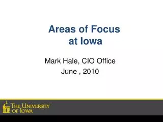Areas of Focus at Iowa