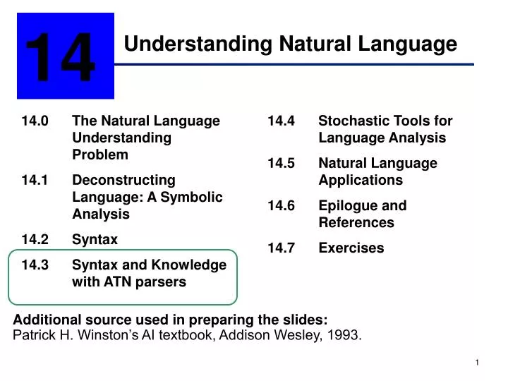 understanding natural language