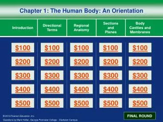 Chapter 1: The Human Body: An Orientation